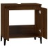Armario de lavabo madera contrachapada roble marrón 58x33x60