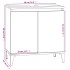 Armario de lavabo madera contrachapada roble marrón 58x33x60