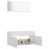 Set muebles de baño 2 piezas madera contrachapada blanco