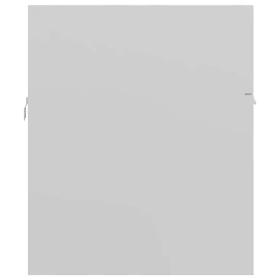 Set muebles de baño 2 piezas madera contrachapada blanco