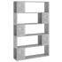 Librería separador contrachapada gris hormigón 100x24x155