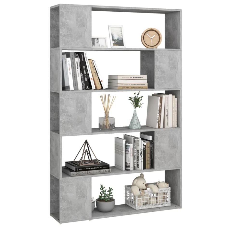 Librería separador contrachapada gris hormigón 100x24x155
