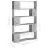 Librería separador contrachapada gris hormigón 100x24x155
