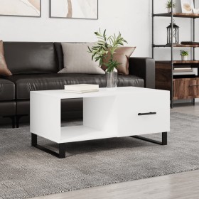 Mesa de centro madera contrachapada blanco 90x50x40