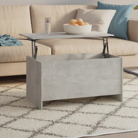 Mesa de centro madera ingeniería gris hormigón 102x55,5x52,5