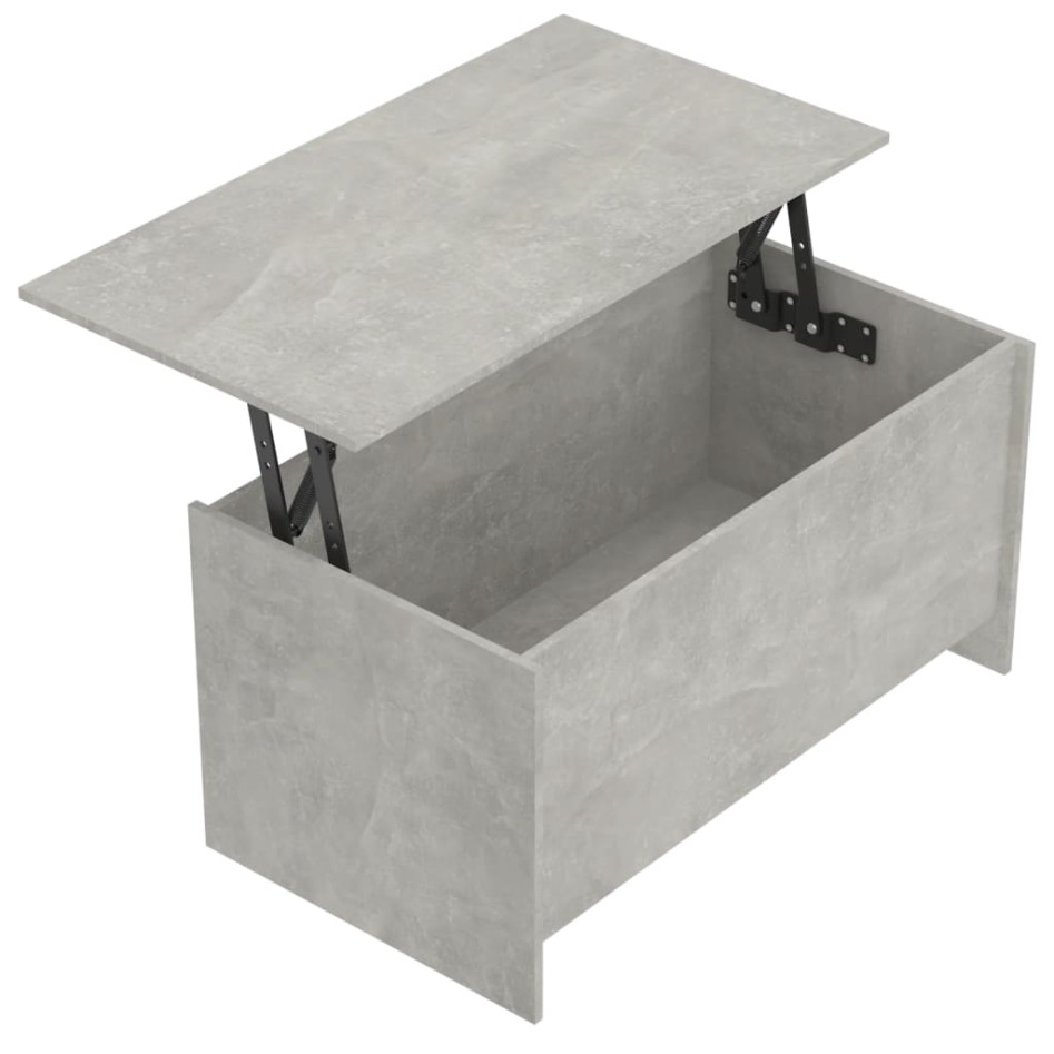 Mesa de centro madera ingeniería gris hormigón 102x55,5x52,5