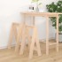 Taburetes 2 unidades madera maciza de pino 40x40x75