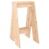 Taburetes 2 unidades madera maciza de pino 40x40x75