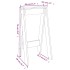 Taburetes 2 unidades madera maciza de pino 40x40x75