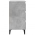 Mesita de noche con patas metal gris hormigón 40x35x69