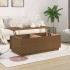 Mesa de centro madera maciza de pino marrón miel 100x50x35