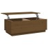 Mesa de centro madera maciza de pino marrón miel 100x50x35