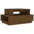 Mesa de centro madera maciza de pino marrón miel 80x55x40,5