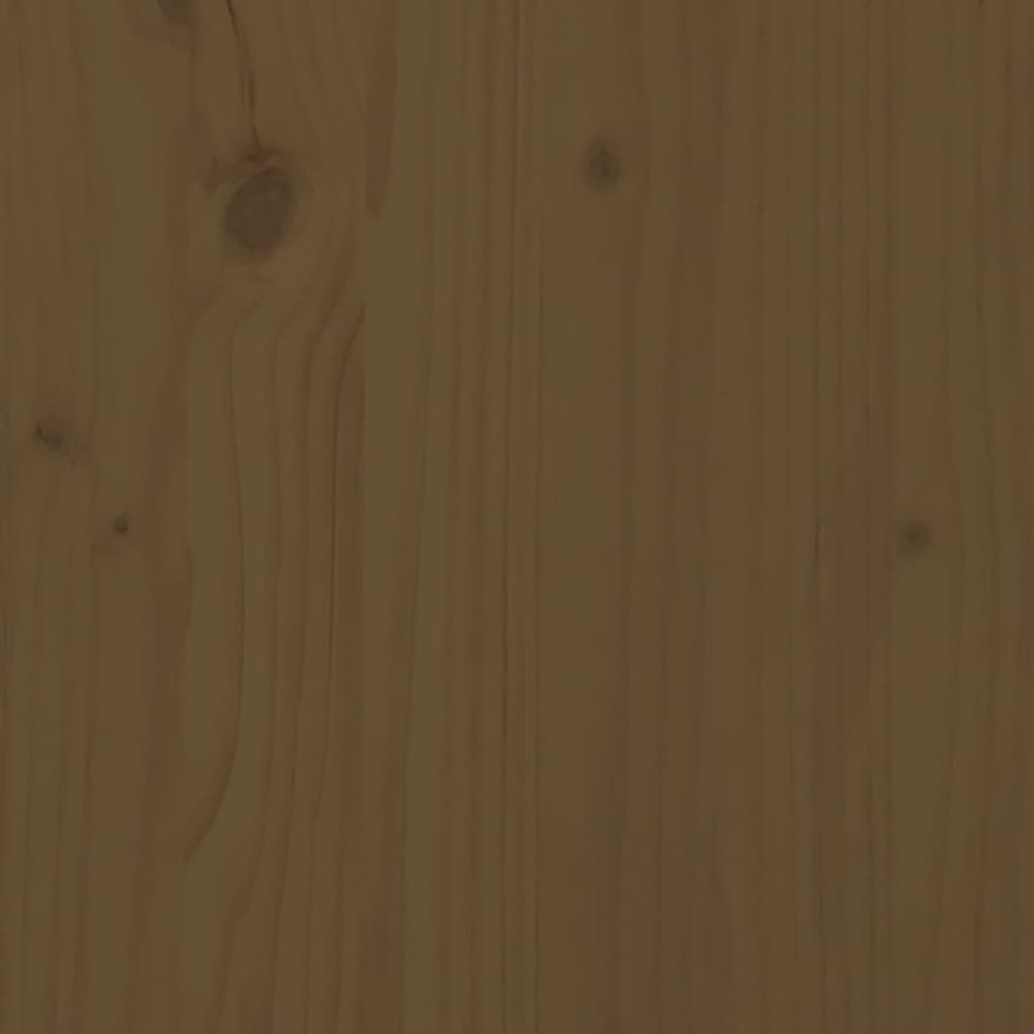 Mesa de centro madera maciza de pino marrón miel 80x55x40,5