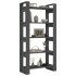 Estantería/divisor de espacios madera maciza gris 80x35x160
