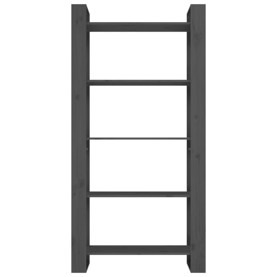 Estantería/divisor de espacios madera maciza gris 80x35x160