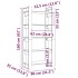 Estantería/divisor de espacios madera maciza gris 80x35x160