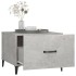 Mesa de centro patas de metal 2 uds gris hormigón 50x50x40