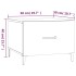 Mesa de centro patas de metal 2 uds gris hormigón 50x50x40