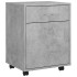 Armario ruedas madera contrachapada gris hormigón 45x38x54