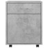Armario ruedas madera contrachapada gris hormigón 45x38x54