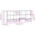 Zapatero madera de ingeniería gris Sonoma 131x35x50