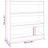 Estantería/divisor de espacios roble marrón 100x30x103