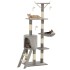 Rascador para gatos con poste de sisal 138 cm