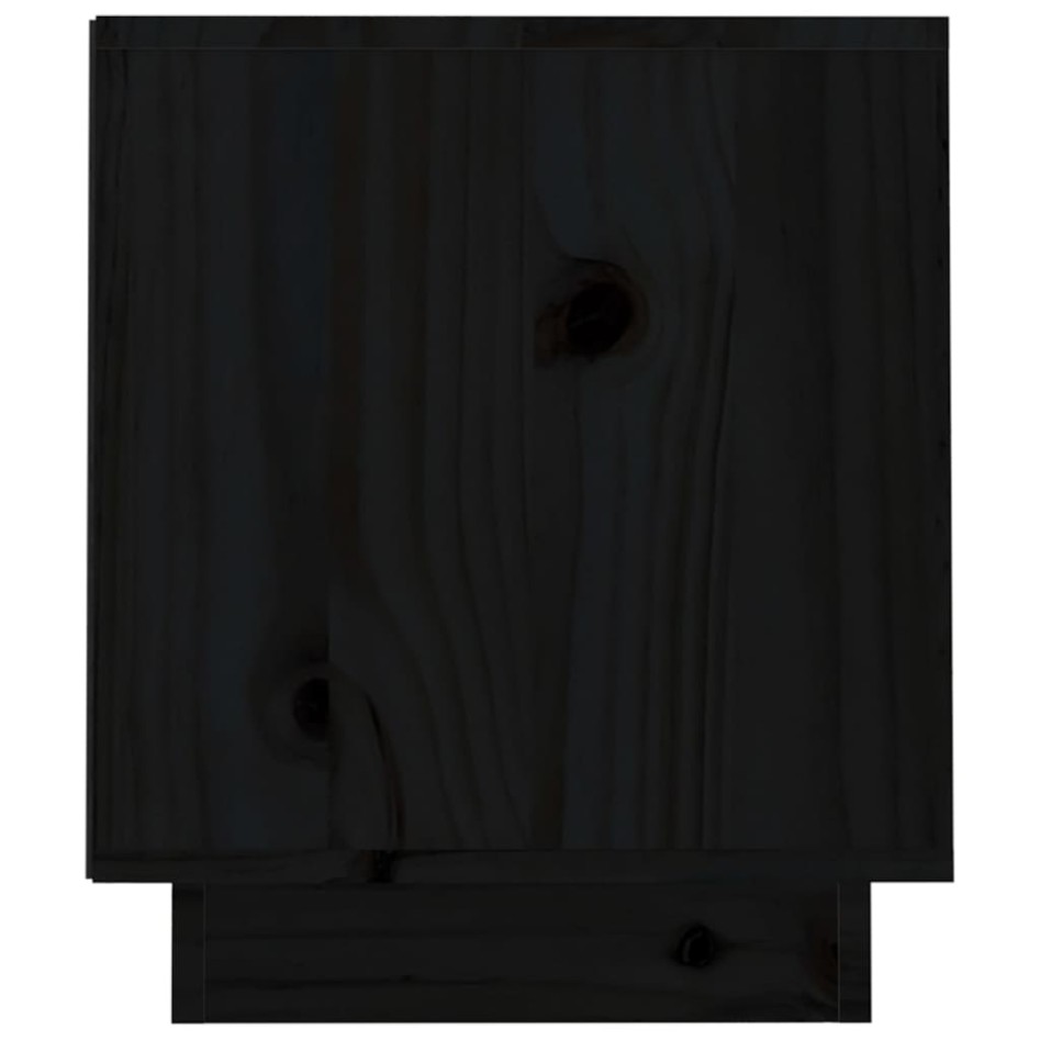 Mueble de TV de madera maciza de pino negro 70x34x40