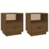 Mesitas de noche 2 uds madera de pino marrón miel 40x34x45