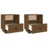 Mesitas de noche 2 uds madera de pino marrón miel 40x34x45