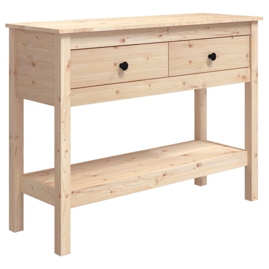 Mesa consola madera maciza de pino 100x35x75