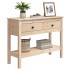 Mesa consola madera maciza de pino 100x35x75