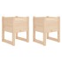 Jardinera 2 unidades madera maciza de pino 40x40x52,5