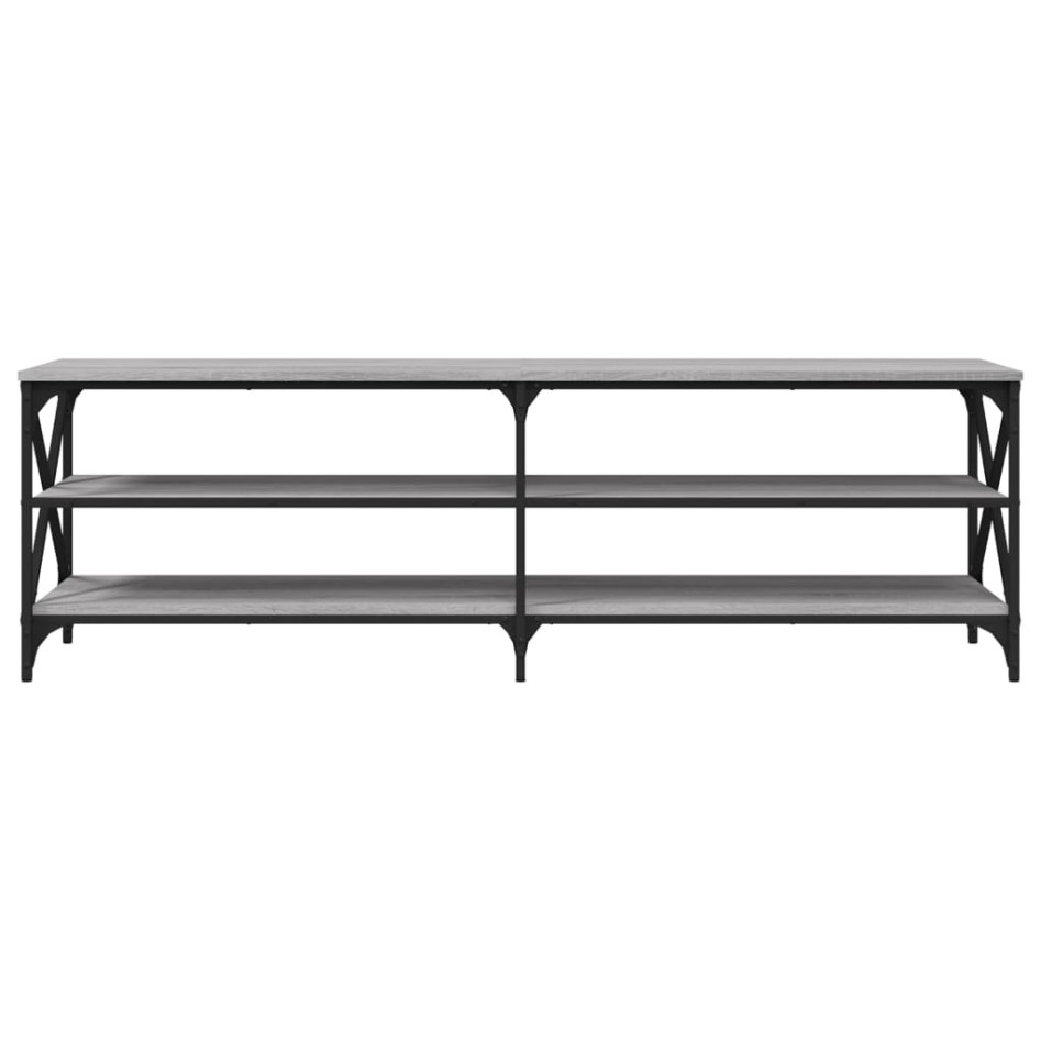 Mueble de TV madera contrachapada gris Sonoma 160x40x50