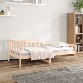 Sofá cama sin colchón madera maciza de pino 90x200