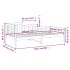 Sofá cama sin colchón madera maciza de pino 90x200