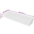 Estantes de pared flotantes con cajones 2 uds blanco 80