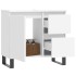 Armario de baño madera contrachapada blanco 65x33x60