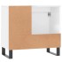 Armario de baño madera contrachapada blanco 65x33x60