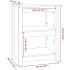 Estantería madera maciza de pino gris 50x35x68