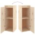 Armario de pared 2 uds madera maciza de pino 30x30x80