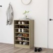 Mueble zapatero madera contrachapada roble Sonoma 60x35x92 cm