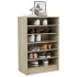 Mueble zapatero madera contrachapada roble Sonoma 60x35x92