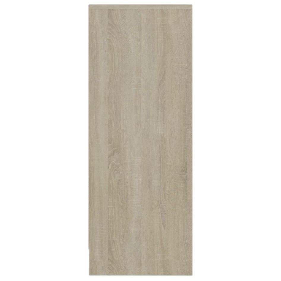 Mueble zapatero madera contrachapada roble Sonoma 60x35x92