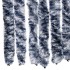 Cortina mosquitera  chenilla azul blanco y plateado 100x220
