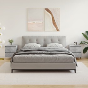 Mesitas noche 2 uds madera ingeniería gris hormigón 40x35x50