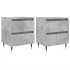 Mesitas noche 2 uds madera ingeniería gris hormigón 40x35x50
