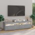 Mueble de TV con luces LED 2 uds gris Sonoma 75x35x40