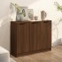 Aparador madera contrachapada color roble marrón 90,5x30x70
